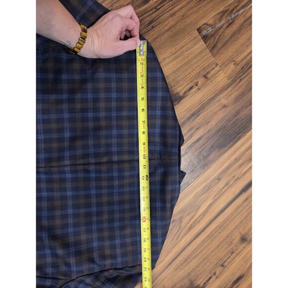 ROBERT TALBOTT Sport Coat Carmel Sz 46T Blue Plaid 100% Wool Paisley Lined - Picture 12 of 15